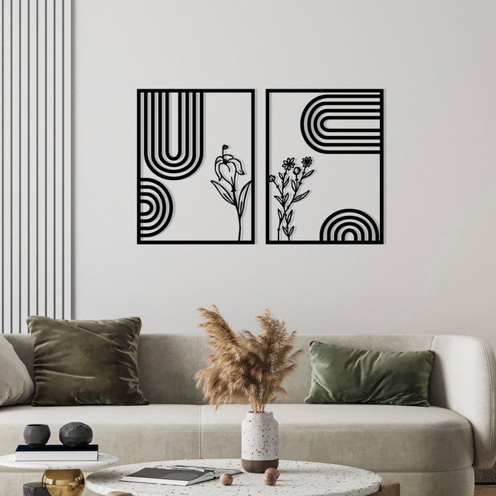 Wallity Dolce Mate - Escultura de pared metálica negra